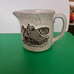 onion river pottery old mill speckled syrup pitcher or creamer